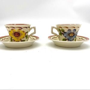 Pountney & Co Demitasse Teacup & Saucer Pair 1339